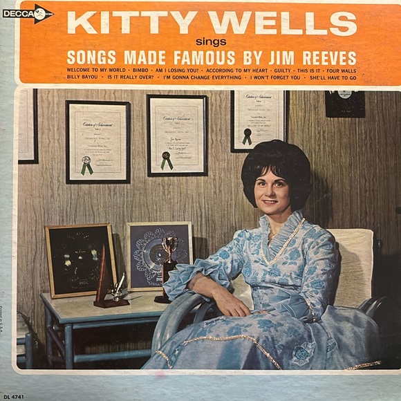 Record | Kitty Wells sings Songs Made Famous By Jim Reeves | DECCA | Bimbo - Picture 1 of 7